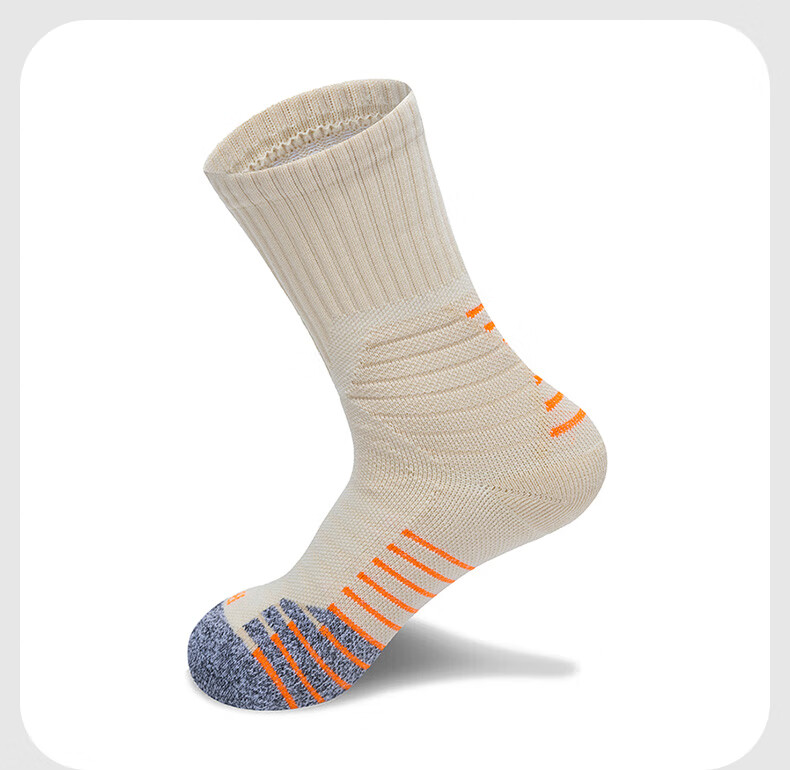 TFO 6th Generation Kids Sports Socks Sweat-Absorbing Breathable Outdoor Running Hiking Socks B2902417 Apricot 3