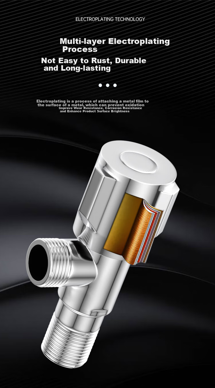 MEJUE Stainless Steel Thickened Angle Valve, Thickened Hot And Cold Water Quick-Open Angle Valve, Figure-Eight Valve Ceramic Valve Core Z-017132 5