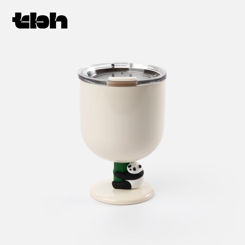 Термокружка tbh Panda Boom High-Foot Portable Cup, 325 мл, с крышкой