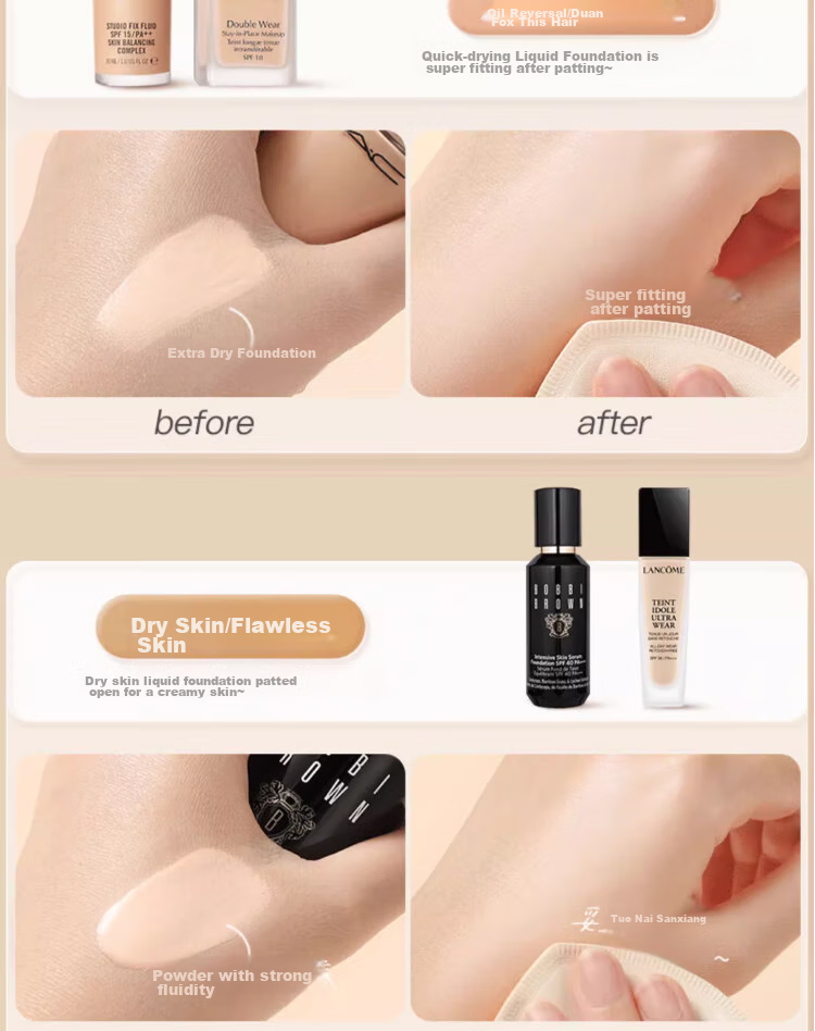 Goood GOOOD Cotton Candy Powder Puff, Ultra-Soft, No Powder Eating, Dual-Use for Dry And Wet, Air Cushion Foundation, Specialized for Setting Makeup 16