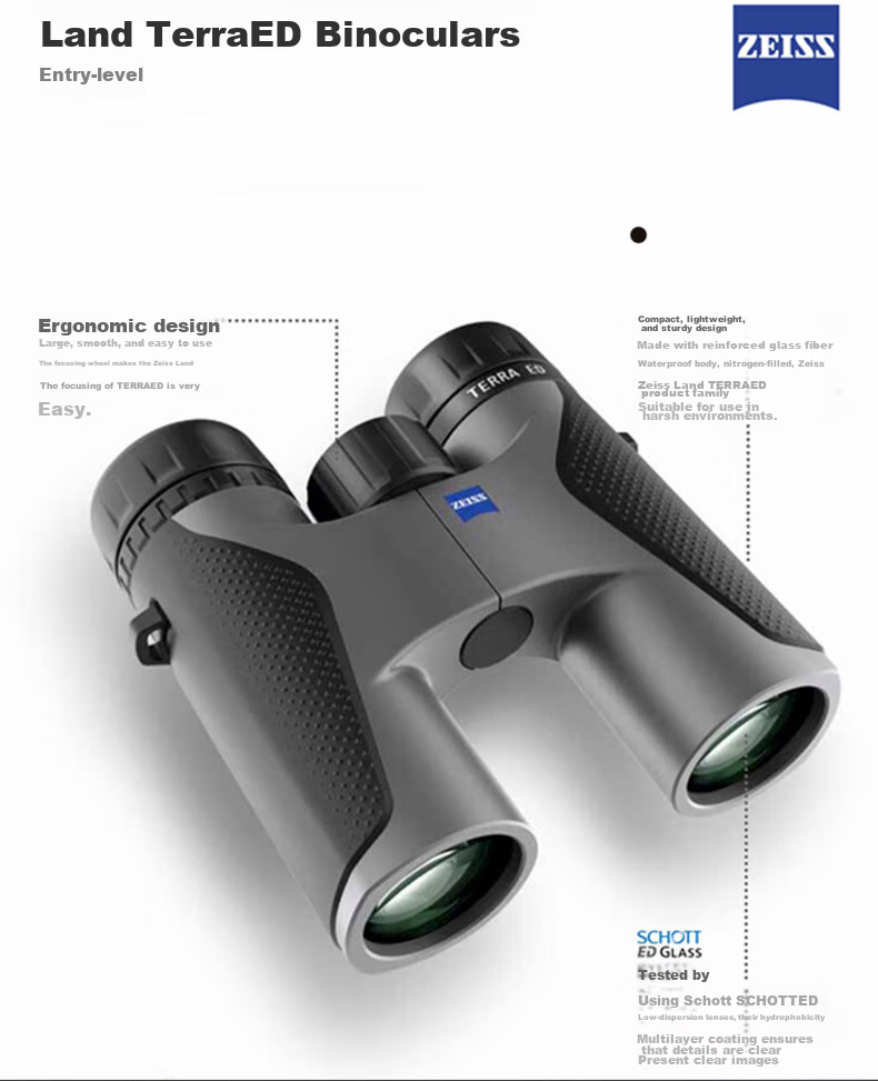 Caisi Telescope Bestseller ZEISS Terra ED 8x42, Black, High Magnification, High Definition, Low Light Night Vision, Non-Infrared 12