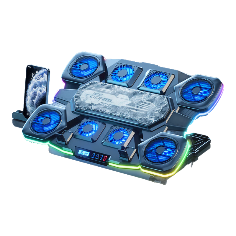 ICE COOREL Q10 Laptop Cooling Pad, Semiconductor Cooling Computer Desk Stand, Tablet Gaming Laptop Cooling, Adjustable Speed Cooling, Suitable for Lenovo Legion, Dell Thunder, ThinkPad