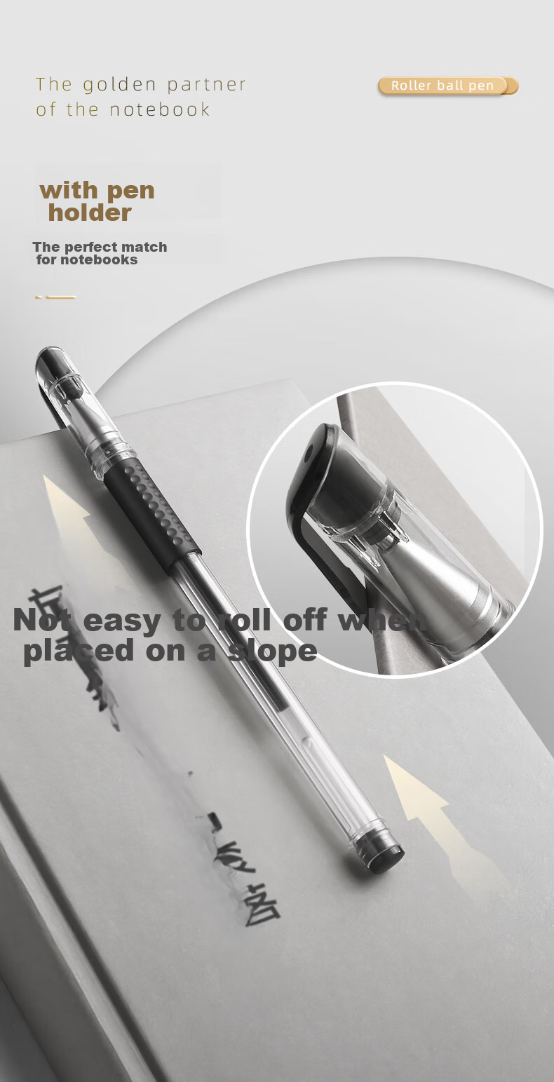 Jinzhi 50 Black Gel Pens, 0.5mm Bullet Tip Full Needle Tube Water-Based Signature Pens, Office Business Student Use Water Pens, Exam-Specific Carbon Large Capacity Pen Refills 11