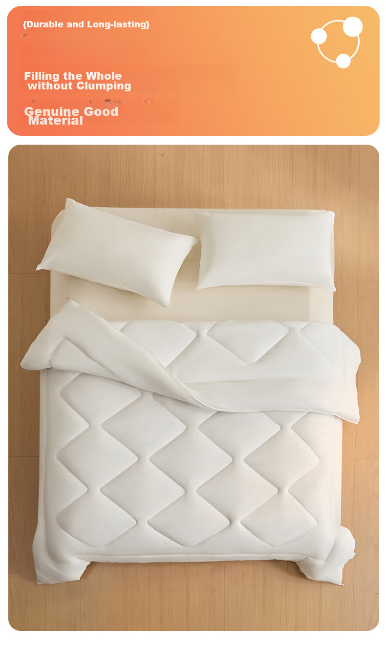 Hengyuanxiang Quilt Fiber Comforter, Antibacterial Brushed Thickened Autumn Winter Quilt, 8 Jin (4kg), 200*230cm [Milk White] 10