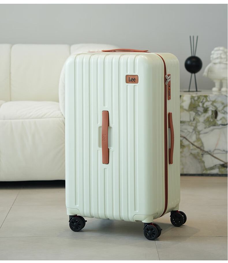Lee High-Quality Large-Capacity Thickened Suitcase, Trolley Case, Student Carry-On Luggage, Travel Password Lock Suitcase, Aurora White, 20 Inch 3
