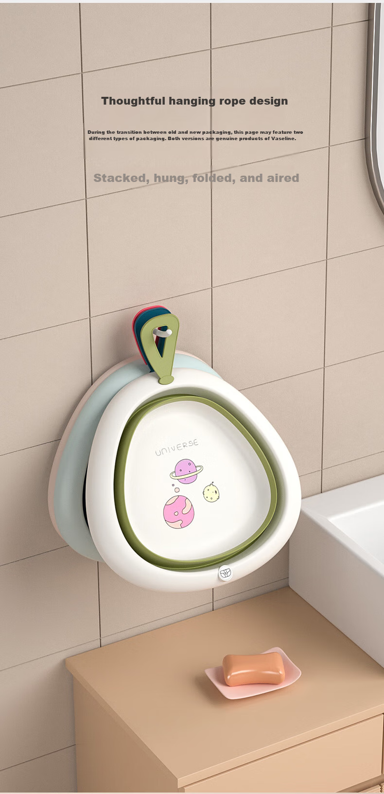 MR Extra Large 46CM Plastic Basin, Thickened Deep Face Washing Basin, Baby Bathing Basin, Vegetable Washing Basin, Washbasi 5