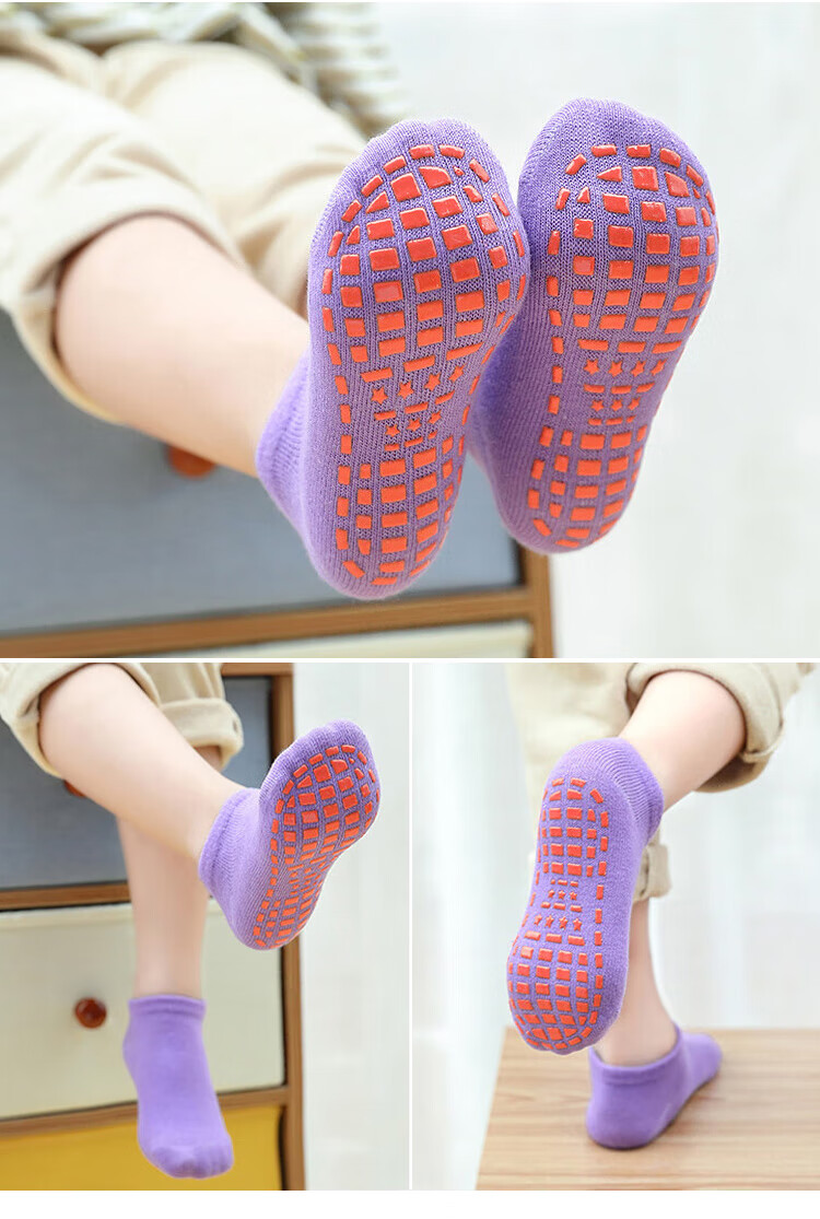 Aibaoshi Children's Non-Slip Socks, Toddler Walking Socks, Kids Trampoline Socks, 5 Pairs, Size L, B1185 11
