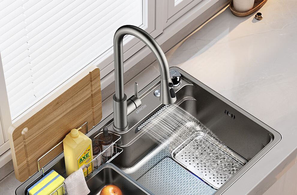 ARROW Treasure Basin Pro, Large Single Sink, 304 Stainless Steel Vegetable Washing Basin, Nano [Renovation Subsidy 15%] 4