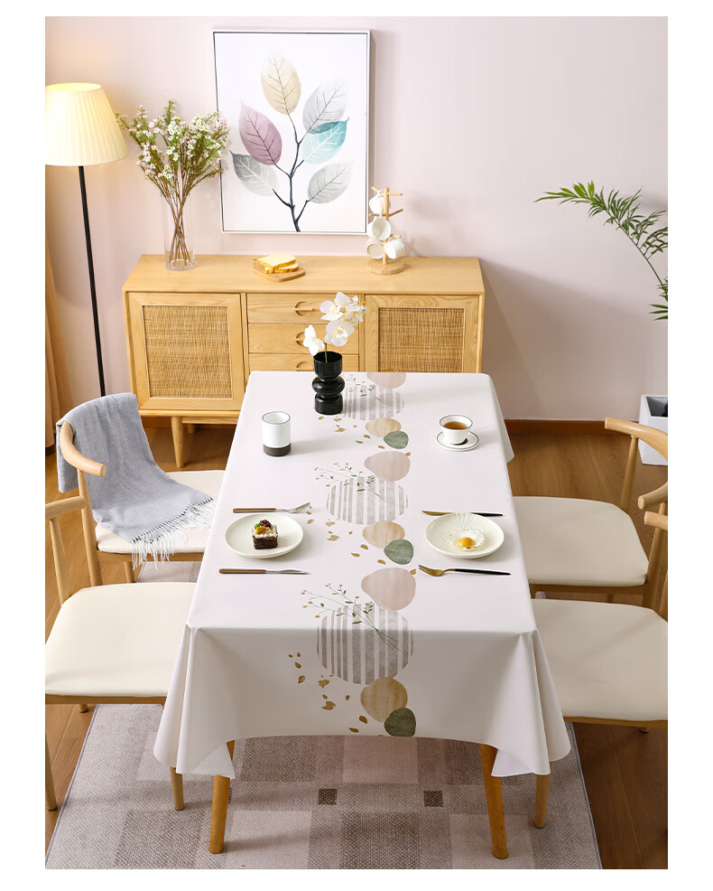 JANMEIJIA Tablecloth, Waterproof And Oil-Resistant, Luxurious High-End Feel, Coffee Table Mat, New Premium Rectangular Dining Table Cover 4