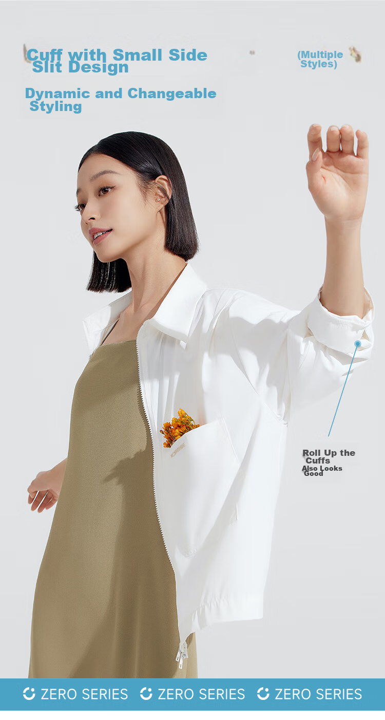 VVC Sun Protection Clothing for Women, Casual Long-Sleeve Shirt, UV-Resistant Sunscreen Jacket, Spring And Summer New Style Outerwear, Cream White 8