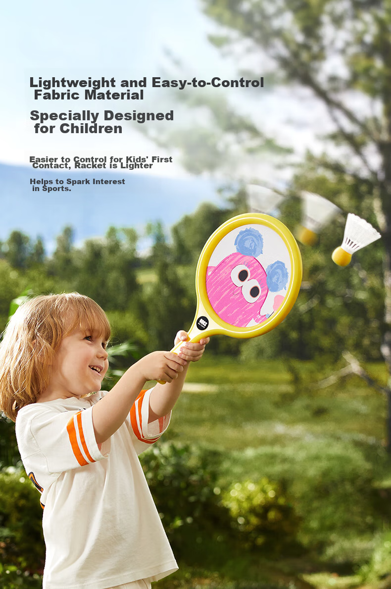 Babycare &bctoys Children's Badminton Racket Set, Durable Double Rackets for Primary School Students, Outdoor Camping Family Interactive Toy 1