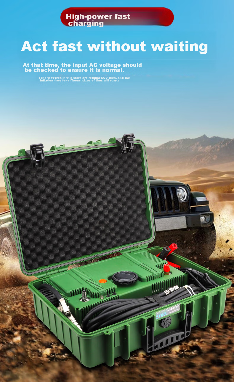 Kulaipu High-Power Dual-Cylinder Digital Display Air Pump for Trucks And Off-Road Vehicles (Dual 60 Cylinder Digital Model) 6