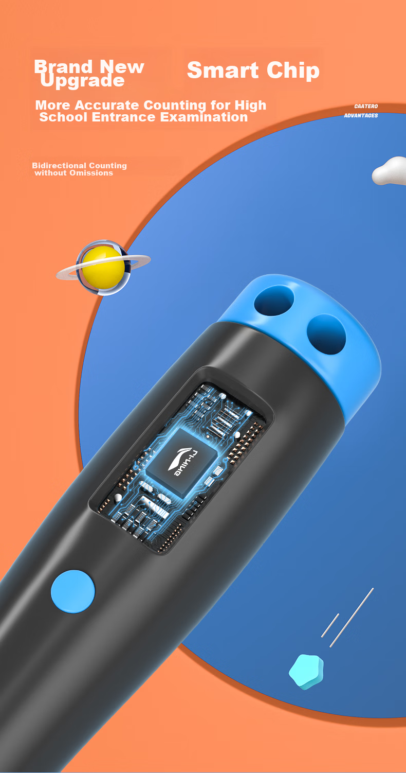 Li-Ning Jump Rope for Middle School Students' Physical Education Exam, Standard Model with Counting Function, Professional Non-Tangling Countdown Design for 2025 6