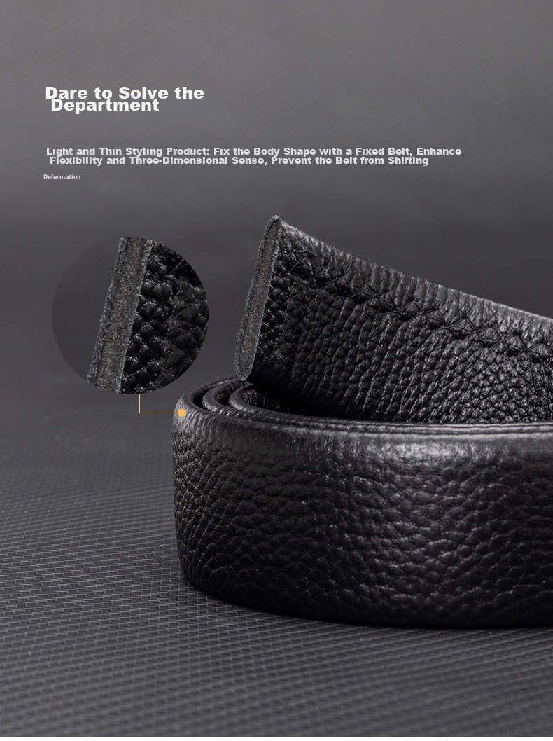 Aokang Men's Belt, Top-Grain Leather, Automatic Buckle, Business Trouser Belt, Birthday Gift for Husband 9