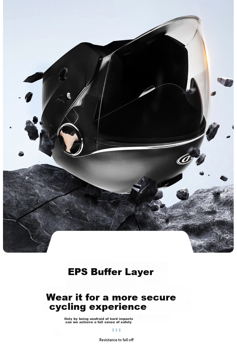 AD New National Standard 3C Certified Electric Vehicle Helmet for Men And Women, All-Season Universal, Electric Scooter Safety Helmet, Men's Summer Sun Protection Breathable Lightweight Riding Double Visor Half Helmet 886 Matte Black 5