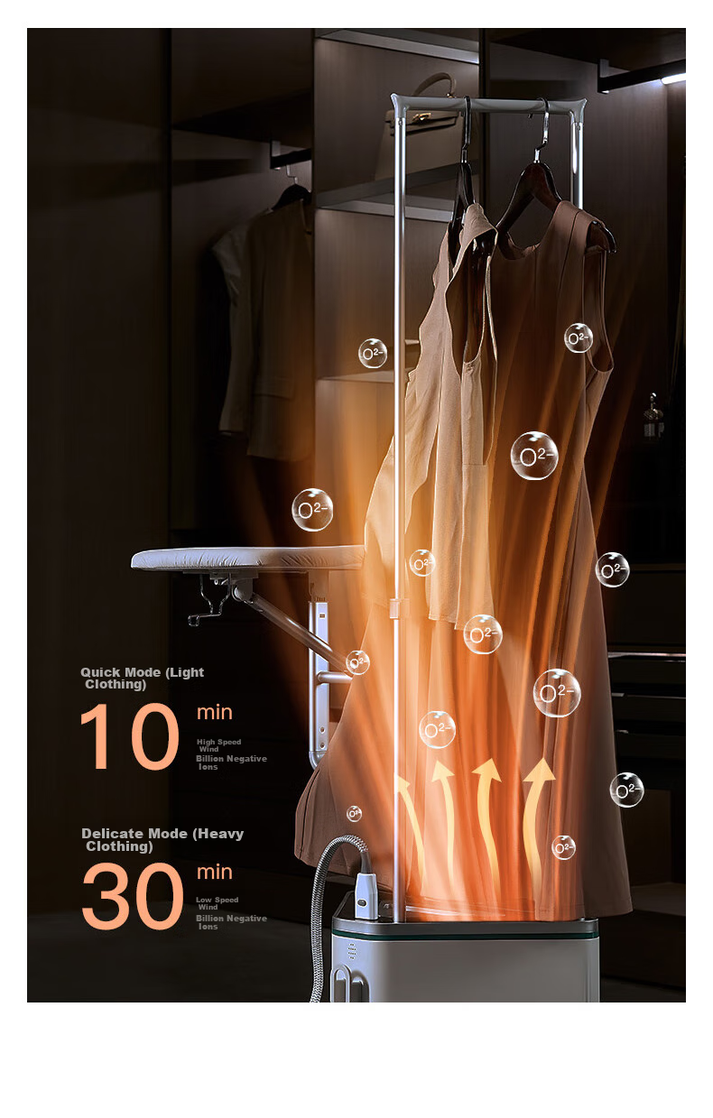 CuoRi [High-End Ironing And Care All-In] Upright Garment Steamer, 200g/min, 2L Water Tank, Pressure-Boosted Steam, Home Use, Electric Iron, Smart Control, Fragrance Removal, Luxury Clothing Care G701 10