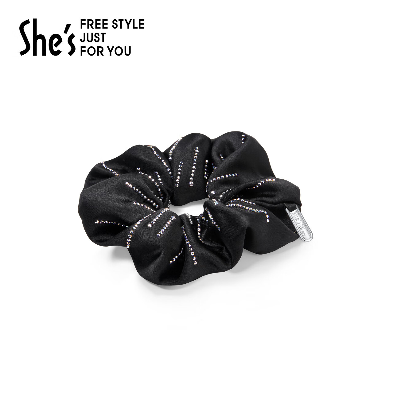 She's Light And Simple Rhinestone Soft Faux Silk Satin Hair Tie, Fashionable Headband, Birthday Gift for Girlfriend