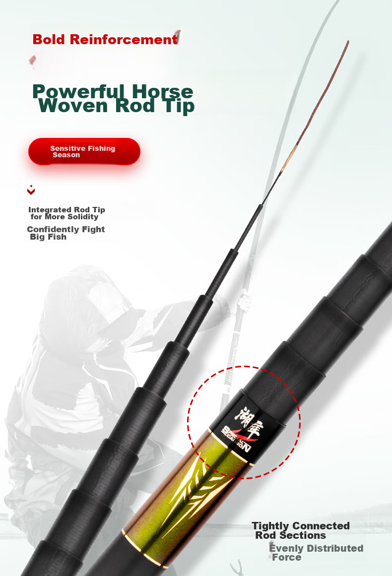 GW Hainian Lake Reservoir Long Rod, 9 Meters Fishing Rod, Ultra-Light And Ultra-Hard Carbon Fiber Platform Fishing Rod, Long Section Groundbait Rod, Hand Rod Fishing Rod 10