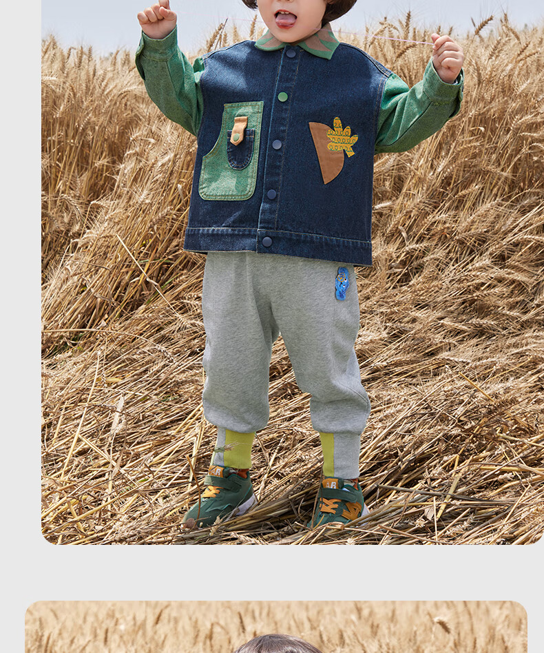 Ciciibear Boys' Jacket, Spring And Autumn Style, Baby Denim Top, Children's Autumn Clothing, Retro Toddler Outfit 8