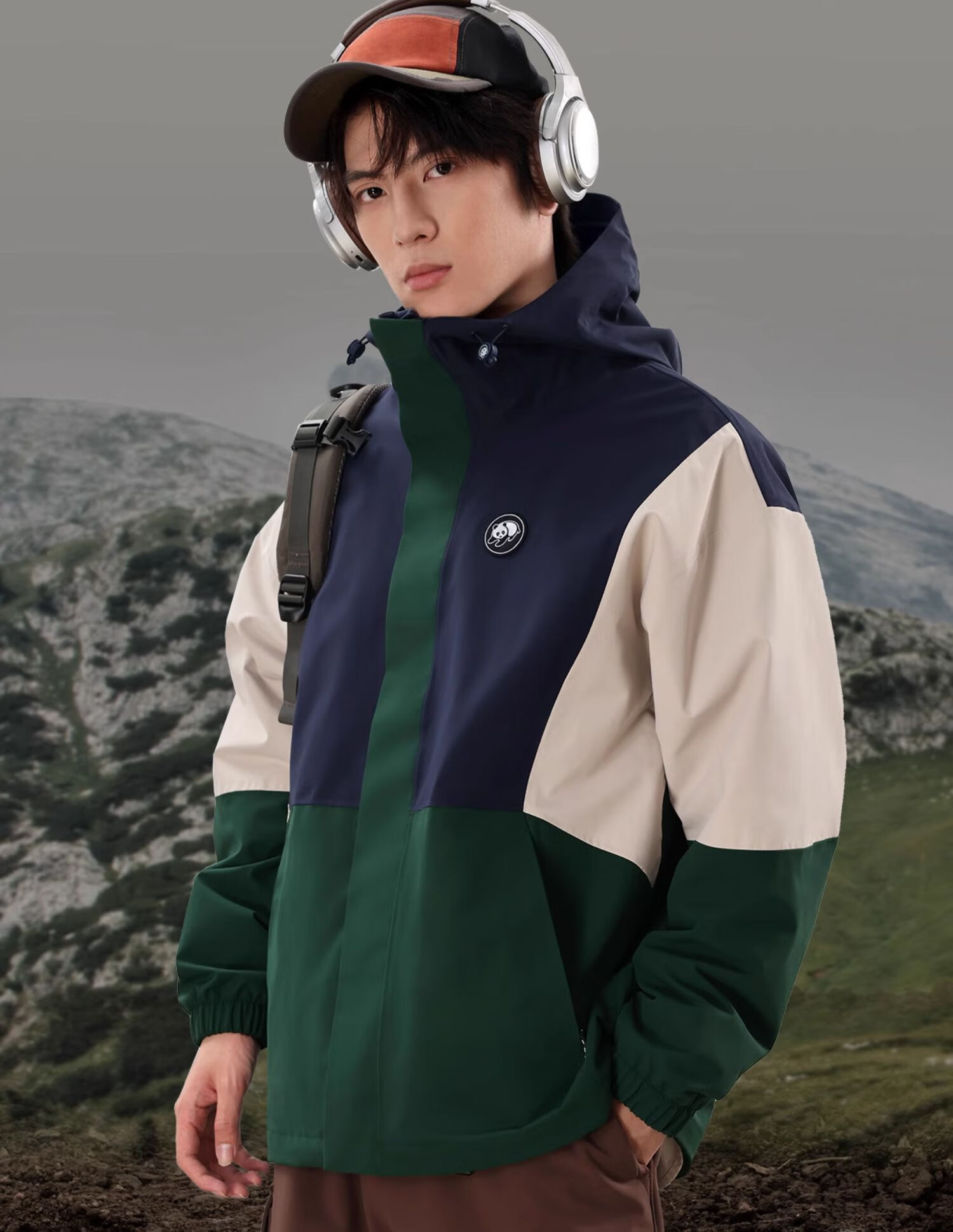 CAMEL Panda Series Triple-Protection Windbreaker Hard Shell Jacket Outdoor Mountaineering Coat AA12235456 44