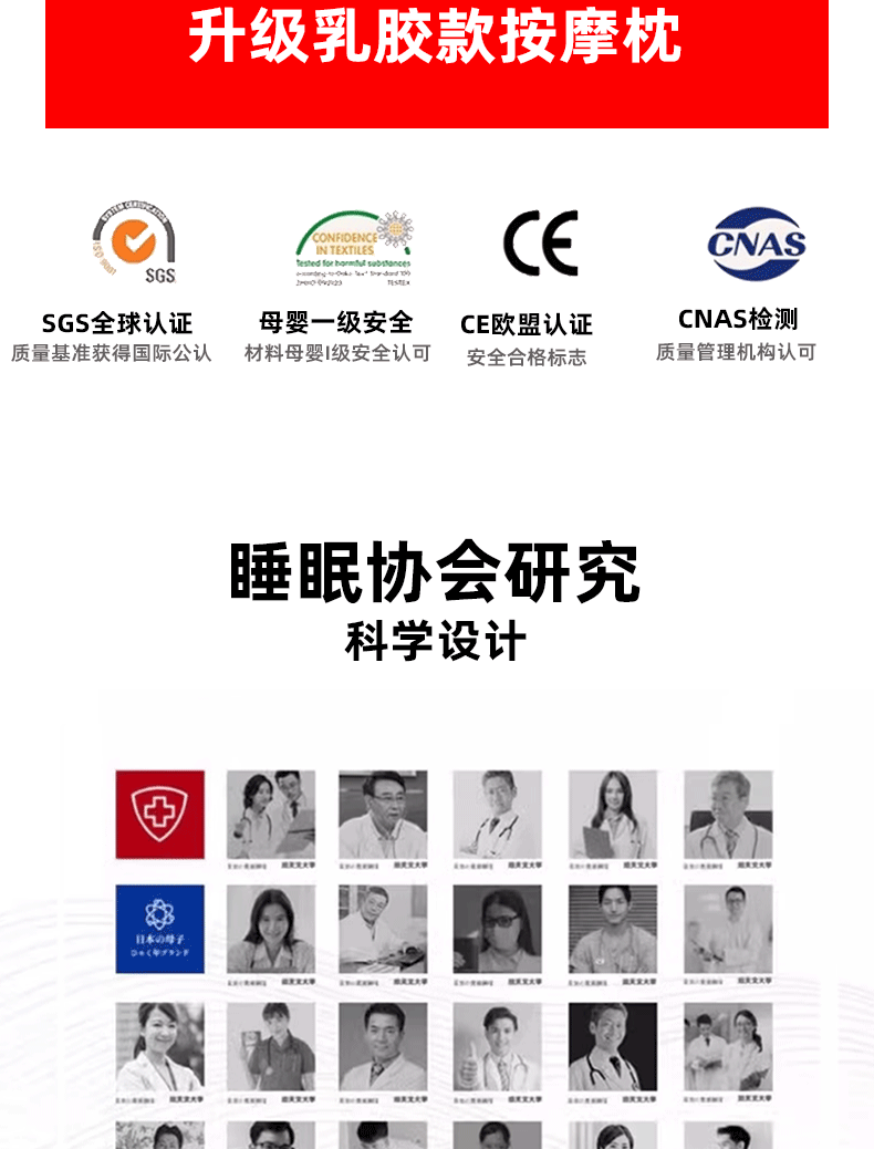 Huadn Cervical Pillow Neck Support Pillow for Cervical Spondylosis Deep Sleep Special Pillow for Students and Adults Summer Single Pillow Core 2