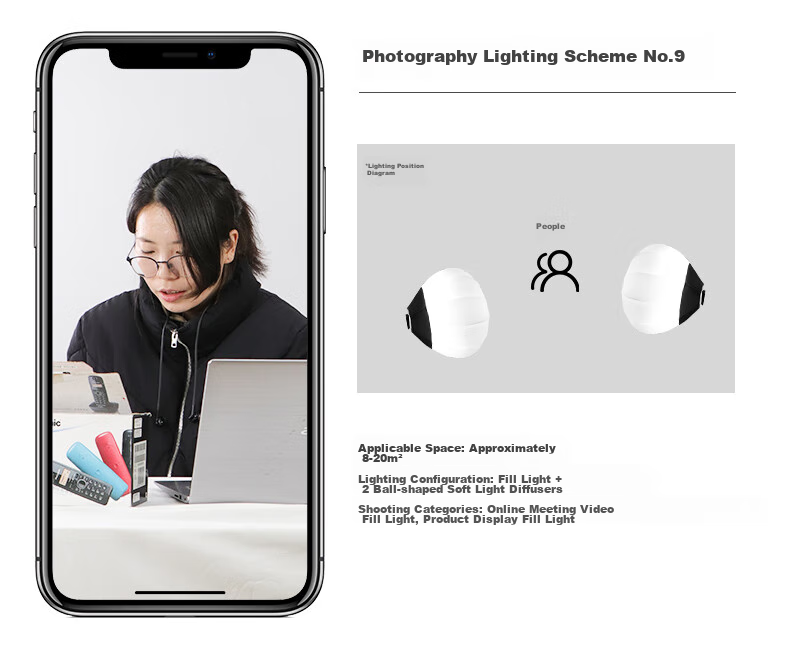 Hakutatz LG-300W Deep Softbox Kit, Live Streaming Fill Light, Professional Photography Lighting, Soft Sunlight Lamp, Continuous Light, Children's Portrait Photography, Video Portrait, Streamer Clothing Light Box Equipment 25