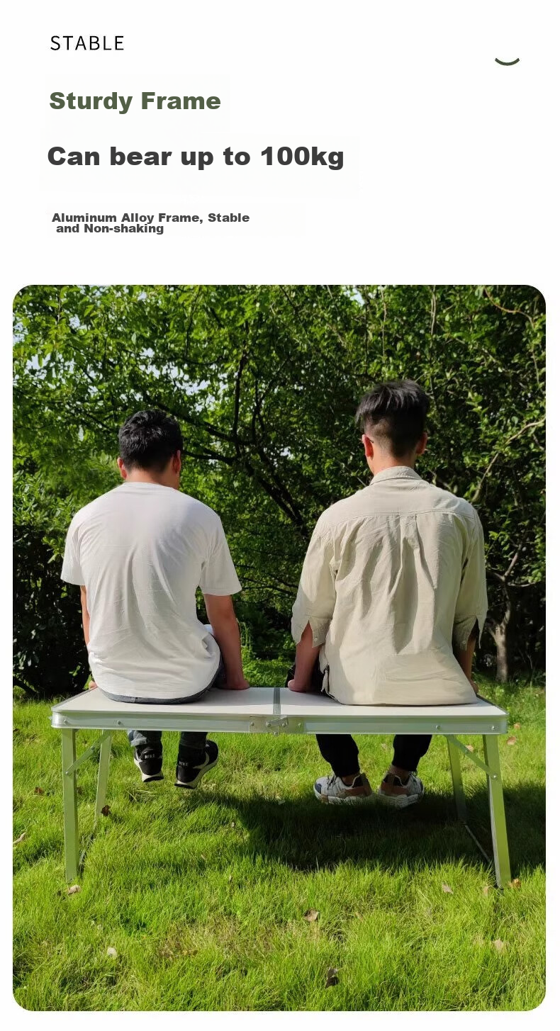 Xiaomo Folding Table, 1.2 Meters High-Lift Outdoor Portable Picnic Table, Stall Table, Advertising Promotion Table, Training Table 7