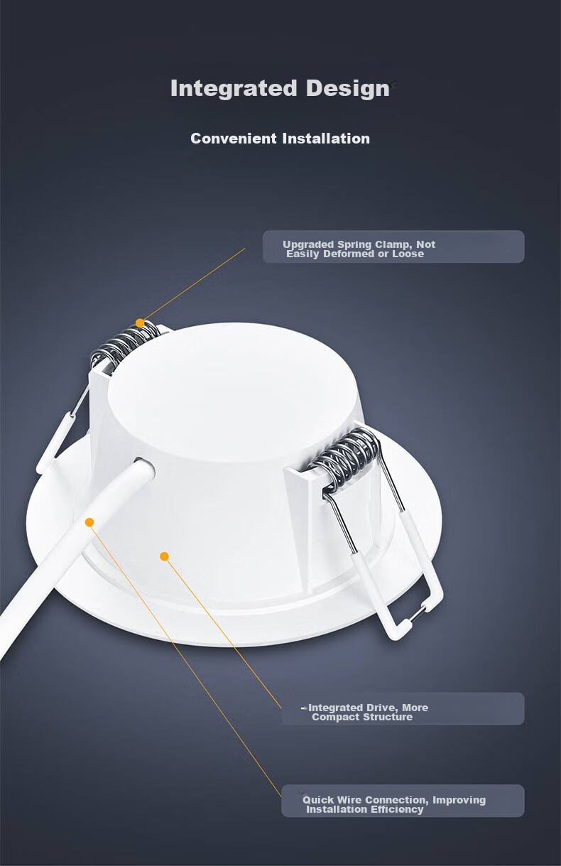 PHILIPS 5.5W LED Ultra-Thin Recessed Downlight for Living Room Ceiling, Cut-Out 85-95mm, Cool White 6500K 8