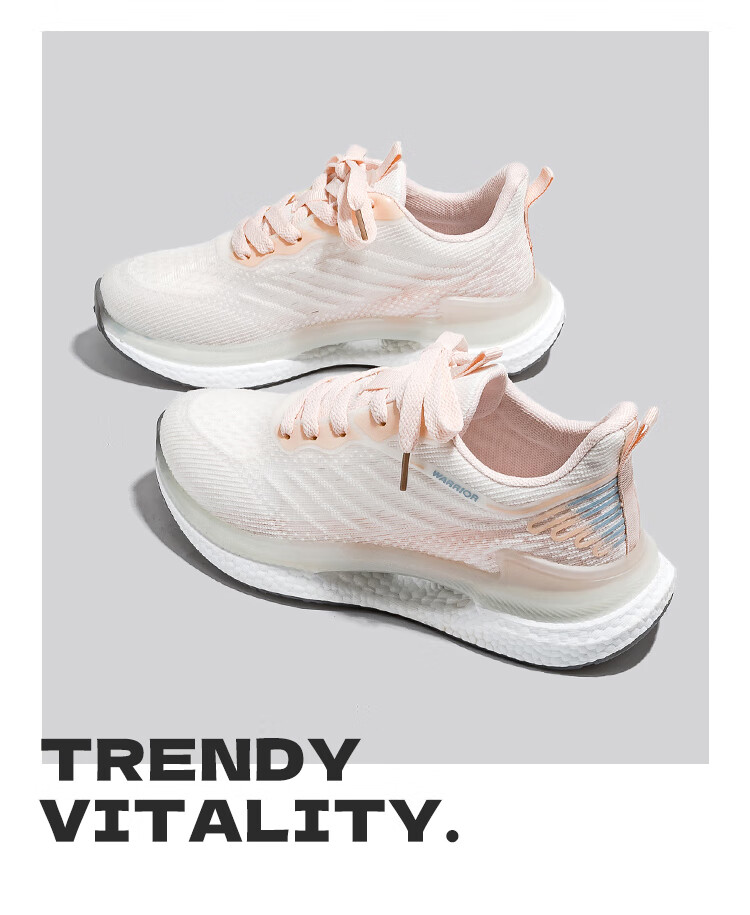 Warrior Women's Sports Shoes Casual Running Shoes for Women Summer 2026 Pink Beige Size 36 (230mm) 15