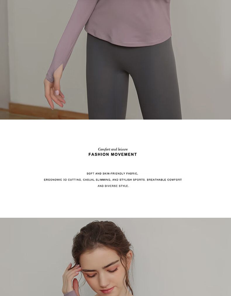 XUEXIMAN Yoga Wear for Women, Quick-Dry Sports Top, Slimming Long-Sleeve T-Shirt, Fitness Clothing, Running Professional Workout Wear, Autumn And Winter 15