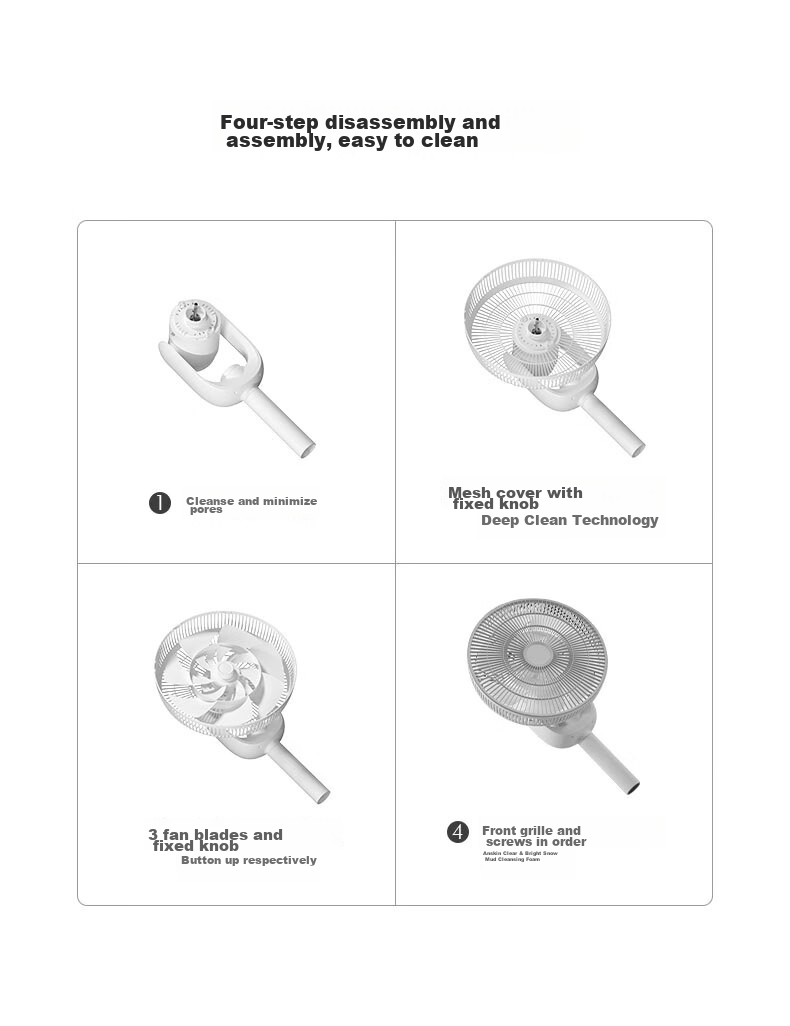 KEHEAL Household Electric Fan Air Circulator, Office Floor-Standing Desktop Dual-Use Low Noise DC Inverter Remote Control Negative Ion R6 16