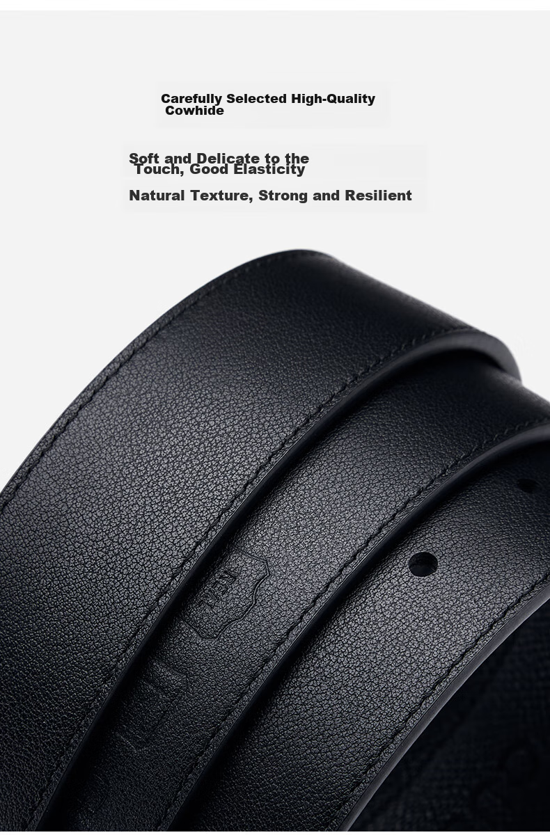 GUSKI Brand Men's Genuine Leather Belt, Gift Box with Rotating Pin Buckle, Birthday Present for Boyfriend Or Husband 7