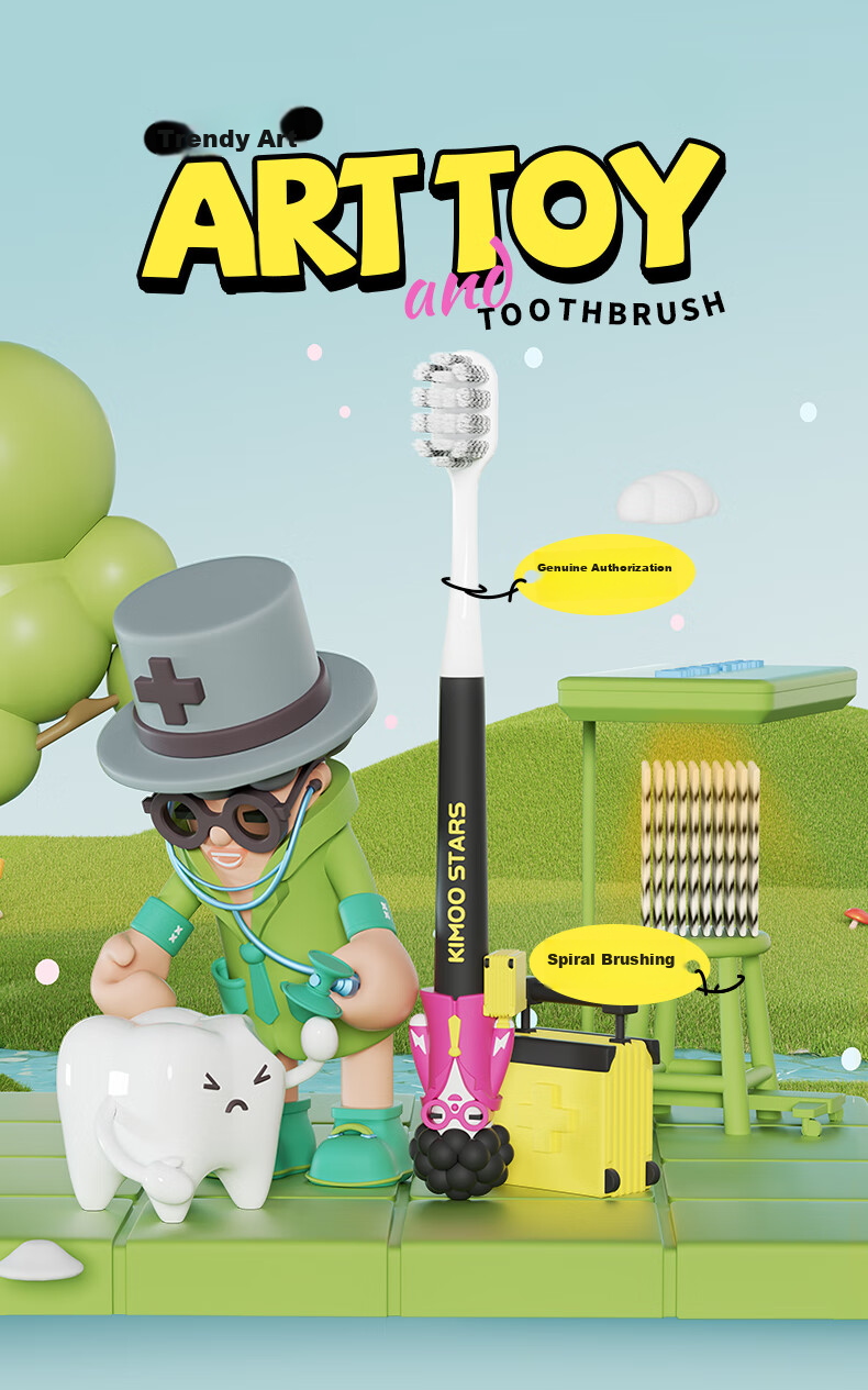DYCROL Children's Toothbrush, Three-Sided Soft Bristles, for Ages 3-6 U-Shaped Brush (Random Color) 7