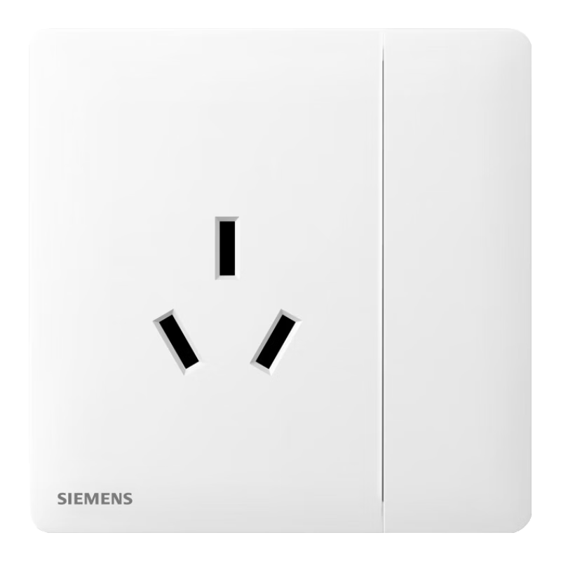 SIEMENS Socket Panel 16A Three-Prong Socket with Single Control Flush Mount Socket Lingyu Matte White 5UB37533NC01