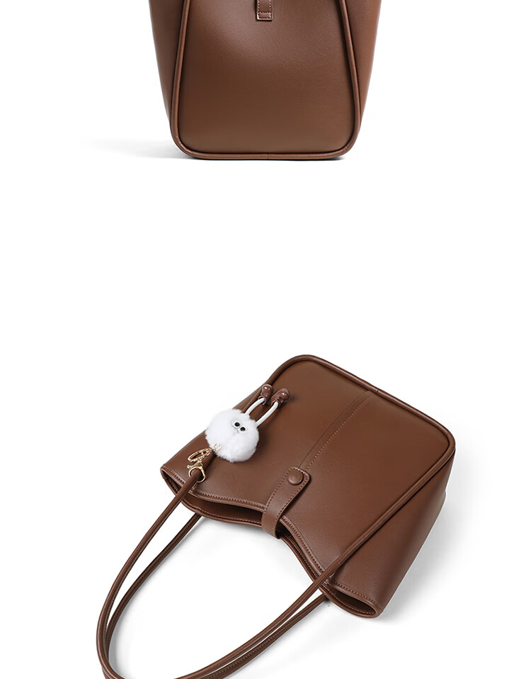 C.BANNER Leather Handbag, Women's Shoulder Tote Bag, Large Capacity Underarm Bag, Light Luxury Brand, Birthday Gift for Girlfriend on May 20 5