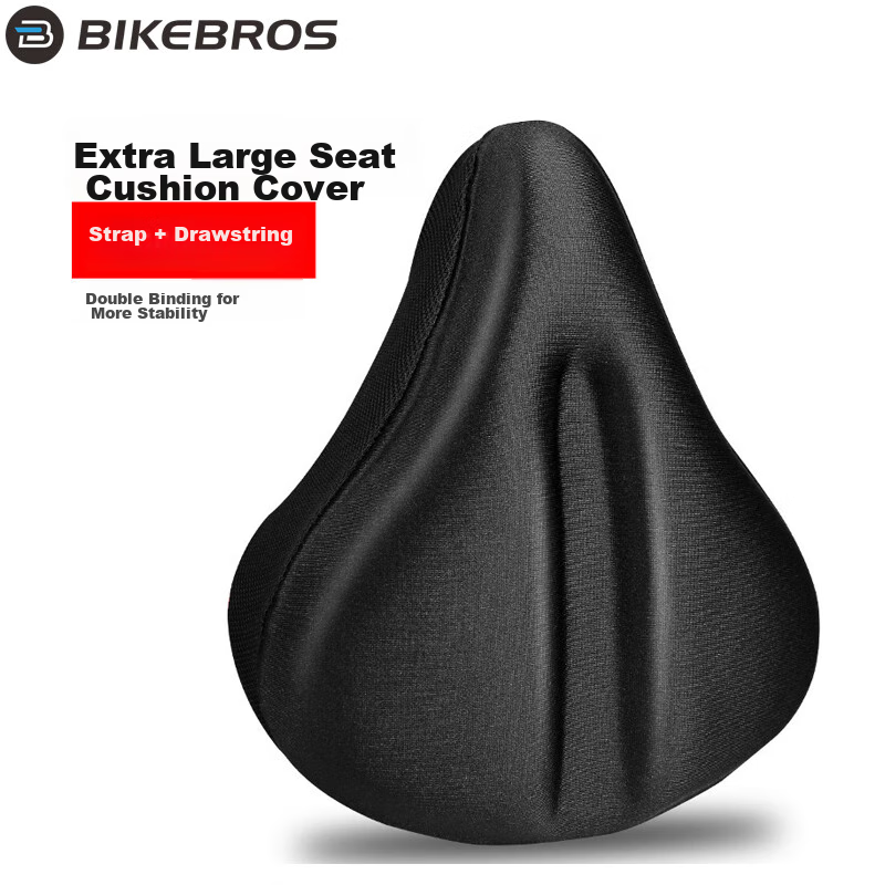 Велосипедное седло BIKEBROS, широкое, увеличенное, утолщенное, силиконовая пена, ультрамягкое, для горных и спортивных велосипедов