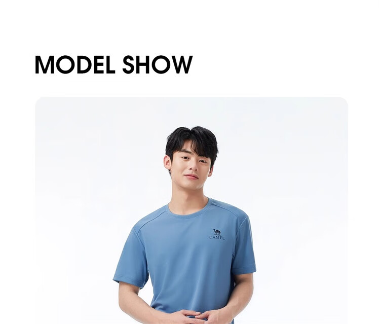 CAMEL Outdoor Quick-Dry T-Shirt, Summer Short-Sleeve Round Neck Mesh Breathable Sports Tee A15BAVV051A 16