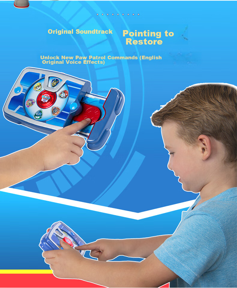 PAW PATROL Paw Patrol, Captain Ryder Light-Up Tablet Toy, Bilingual Chinese And English, Birthday Gift for Children Aged 3-6 5