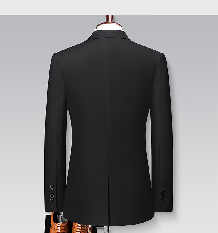 ROMON Wool Suit Set for Men, Slim Fit Professional Formal Wear, Business And Wedding Attire for Me 6