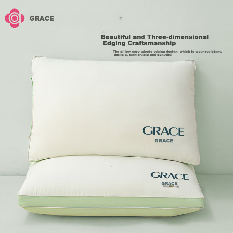 Grace Pillow Shaping Pillow, 7A Antibacterial Star-Rated Hotel Home Pillow Core Medium Pillow, Single Pillow One Piece 45*70cm