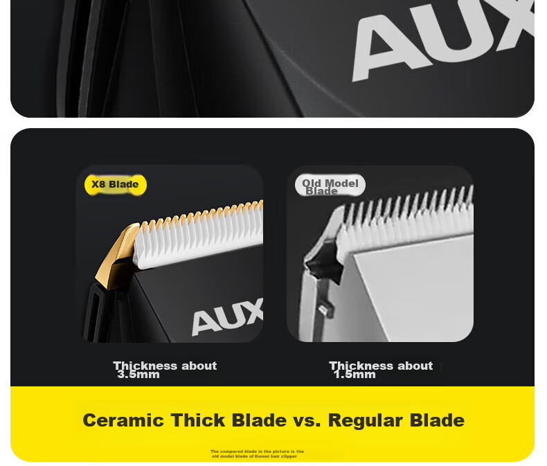 AUX Electric Hair Clipper, Professional Hair Trimmer for Adults, Complete Set of Professional Hair Cutting Tools And Accessories 10