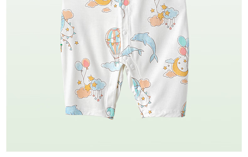 Beitaisi Baby Clothes, Summer Thin Romper, Three-Quarter Sleeve Air Conditioning Suit, Infant Bodysuit, Newborn Onesie 26