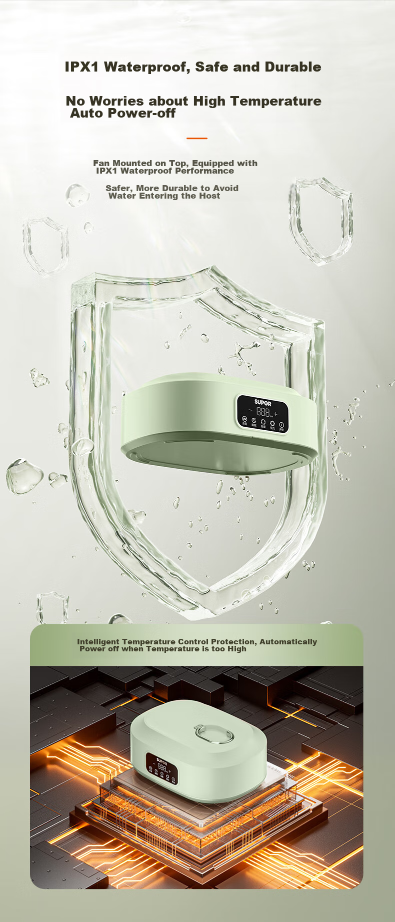 SUPOR Clothes Dryer for Home Use, Easy Storage, Baby Clothes Dehumidifier And Drying Machine, UV Double Sterilization, Quick-Dry Air Intelligent Timer Clothes Dryer 520B 9