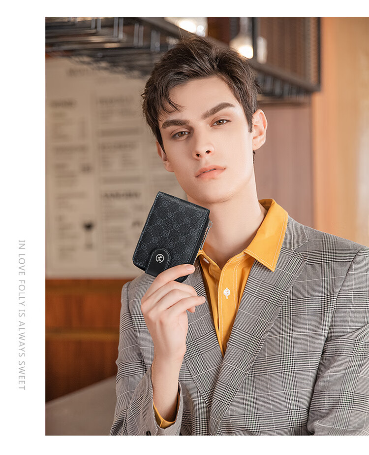 GOLF Card Holder, Men's Printed Multi-Card Slots, Bank Card Sleeve, Zipper Business Card Holder, Women's Card Case, Driver's License Holder, Wallet 12