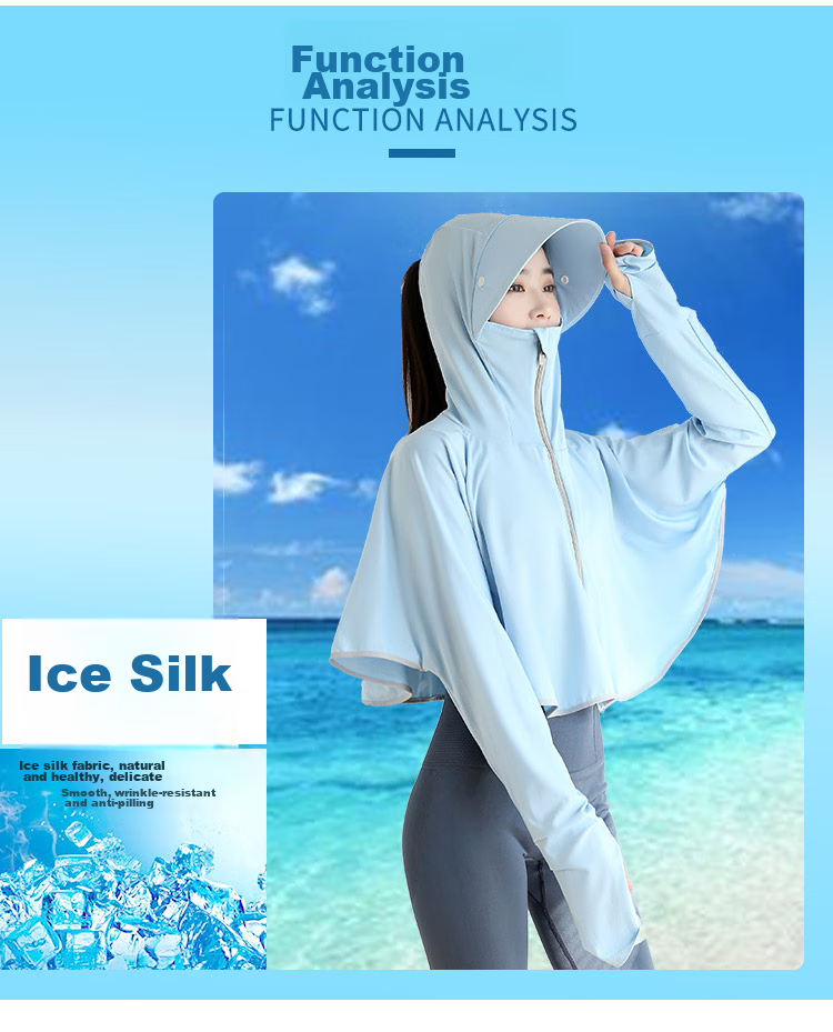 GLO-STORY Sun Protection Clothing for Women, Detachable Lens Sun Visor, Outdoor Driving UV Protection Coat, WST124073 7