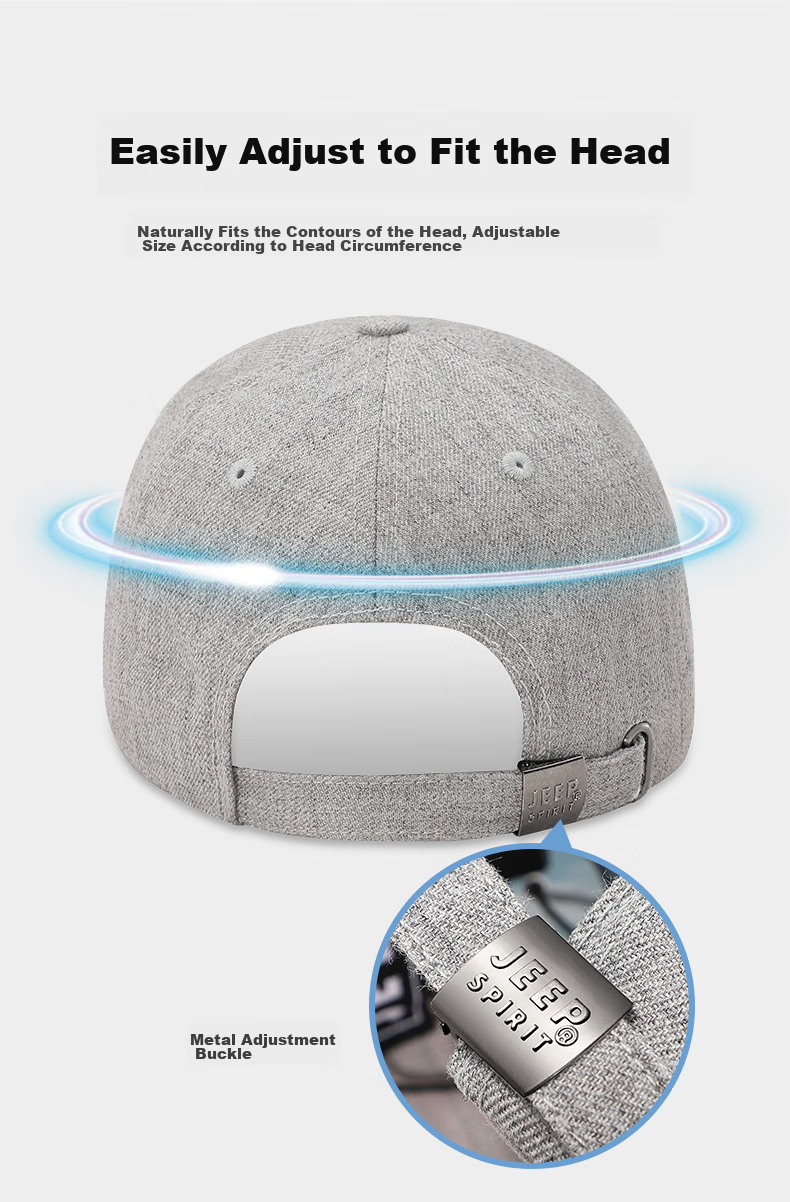 JEEP Baseball Cap for Men And Women, Fashionable All-Season Visor Hat, Sun Protection Hat, Casual Versatile Sun Hat 7