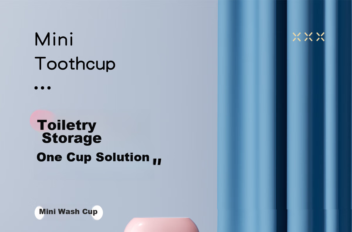 BADIGAO Travel Toiletry Cup Set with Toothpaste, Toothbrush, Portable Three-In Storage Box, Mouthwash Cup for Travel, Business Trips And Hotel Use 1