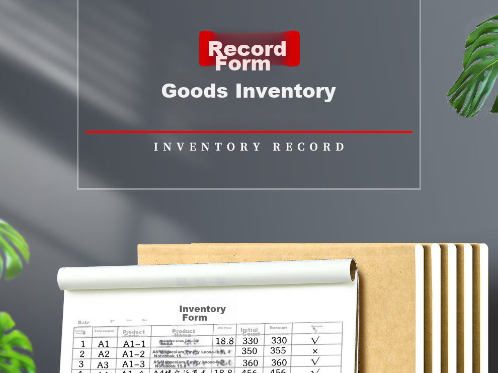 Jiaranheng 3-Pack A4 Large Inventory List, Stock Detail Register, Product Inbound/outbound Statistics Sheet, Sales And Purchase Record Book, Warehouse Inbound/outbound Record Book, Monthly Report 1