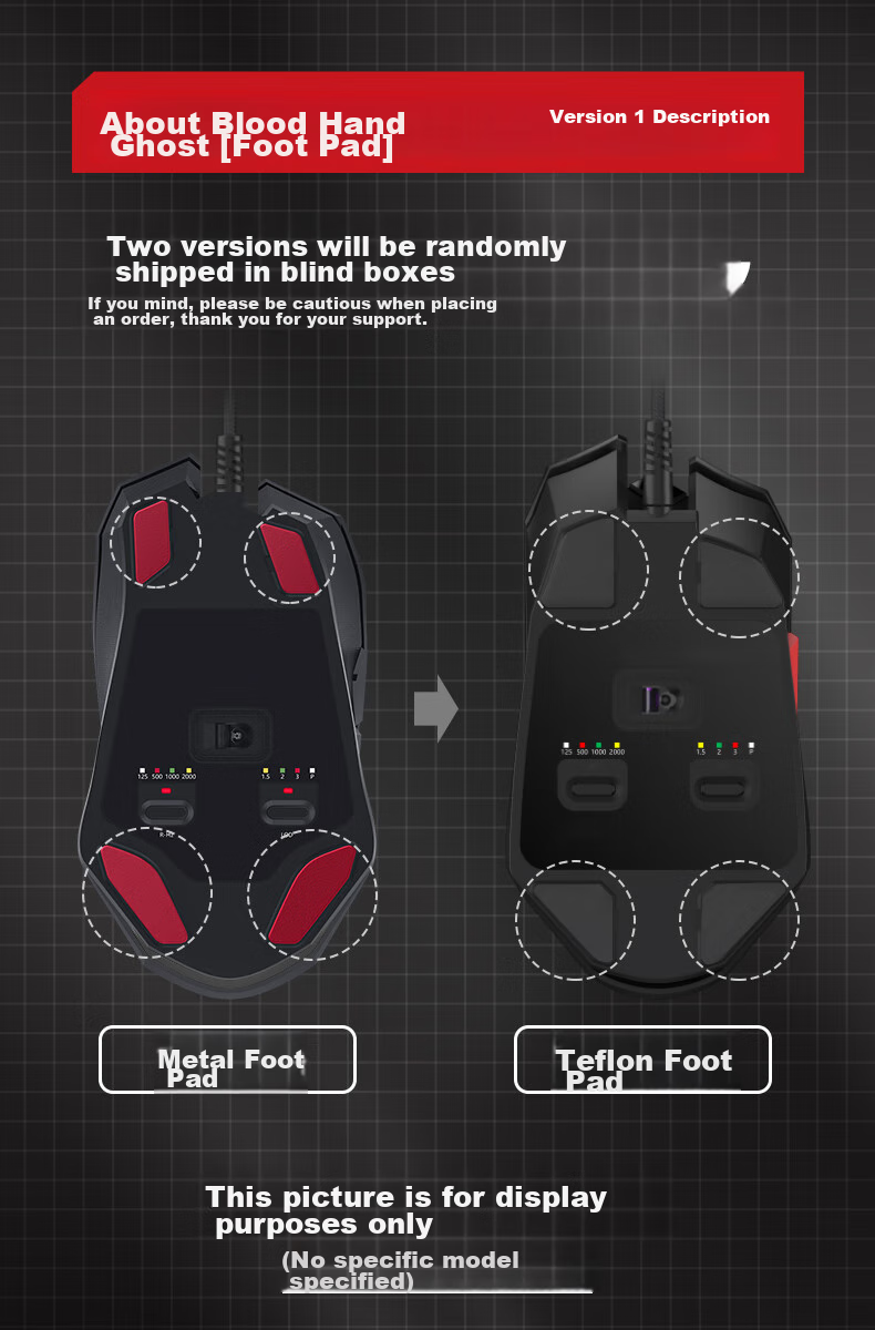A4TECH V8MMax Large Right-Hand Wired Mouse, Gaming Mouse, E-Sports Mouse, Triangular Mouse for Gaming, Blood Hand Phantom, Black, Wired 15