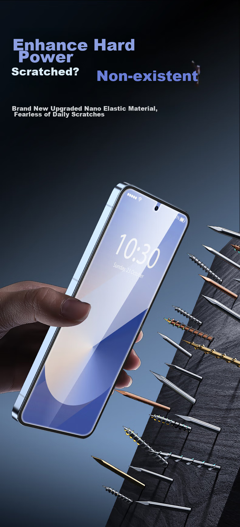 BIAZE [Nano Full Screen] Hydrogel Film for Samsung Z Flip7FE, Soft Screen Protector for Zflip6 [Inner And Outer Screen Three-Piece Set], HD Non-Tempered Full Adhesive Protection JM246 4